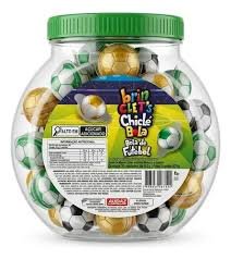Chicle Bolas de Futebol Pote com 50 unidades