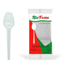 Colher Refeição Cristal Riofesta com 50 unidades