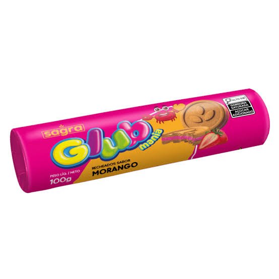 Biscoito Recheado Glub Morango 80 g