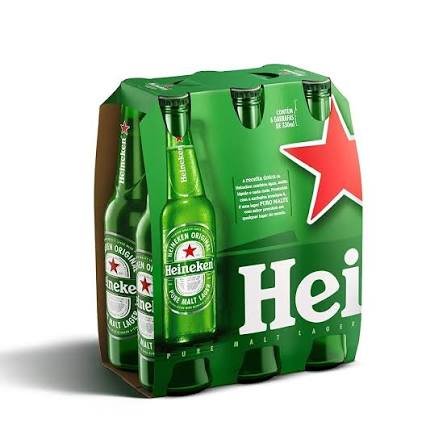 Cerveja Heineken Long Neck 330 ml Caixa com 24 unidades