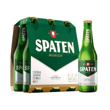 Cerveja Spaten Long Neck 355 ml com 24 unidades