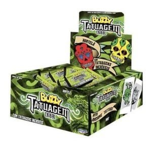 Chicle Buzzy Tatoo Hortelã com 90 unidades