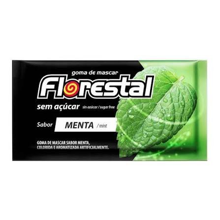 Chicle Laminado Florestal Hortelã com 15 unidades