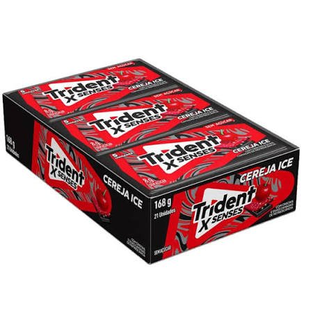 Chicle Trident Cereja com 21 unidades