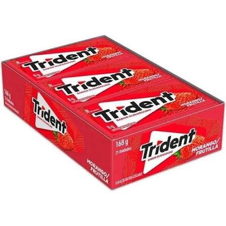 Chicle Trident Morango com 21 unidades