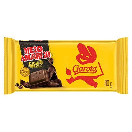 Barra Chocolate Garoto Meio Amargo 80 g