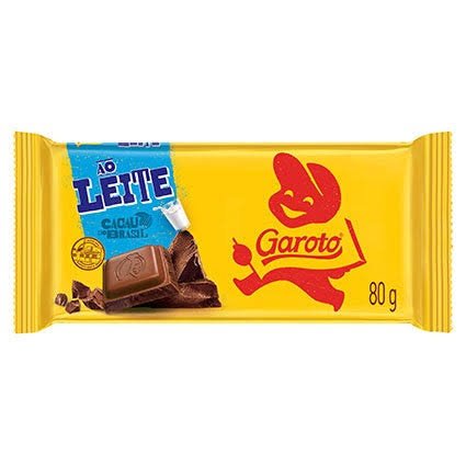 Barra Chocolate Garoto ao Leite 80 g Display com 16 unidades