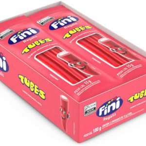 Bala Fini Tubes Morango 12 x 15 g