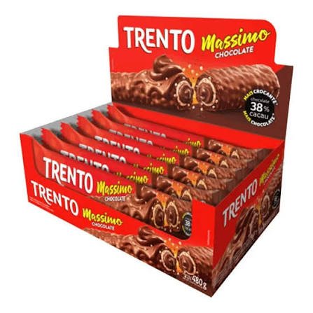 Wafer Trento Massimo Chocolate com 15 unidades