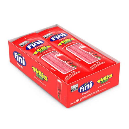 Bala Fini Tubes Morango Cítrico 12 x 15 g