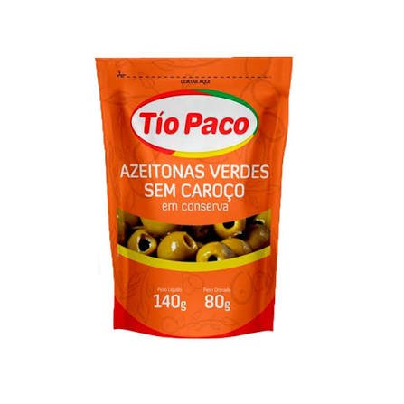 Azeitona sem Caroço Sachê Tio Paco 80 g