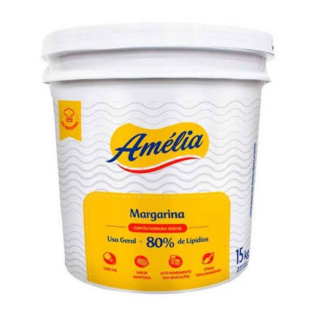 Margarina Amélia 80% de Lipídios 15 kg