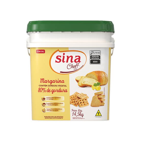 Margarina Sina Cheff 80% de Lipídios – Balde 15 kg