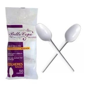 Colher Bellocopo Master Branca com 50 unidades