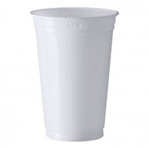 Copo Descartável Cristal PP Branco 330 ml