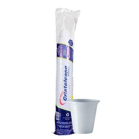 Copo Descartável Cristal Transparente 200 ml com 100 unidades