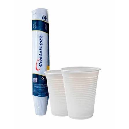Copo Descartável Cristal Transparente 300 ml com 100 unidades