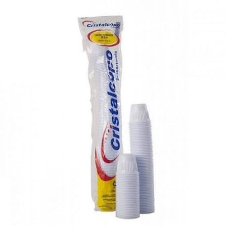 Copo Descartável Cristal Transparente 50 ml com 100 unidades