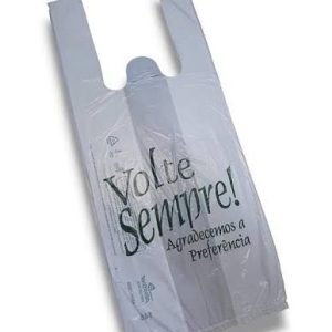 Sacola Branca 30 x 40 cm Volte Sempre com 1.000 unidades