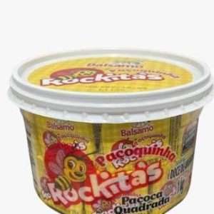 Paçoca Rockitas Pote com 50 unidades