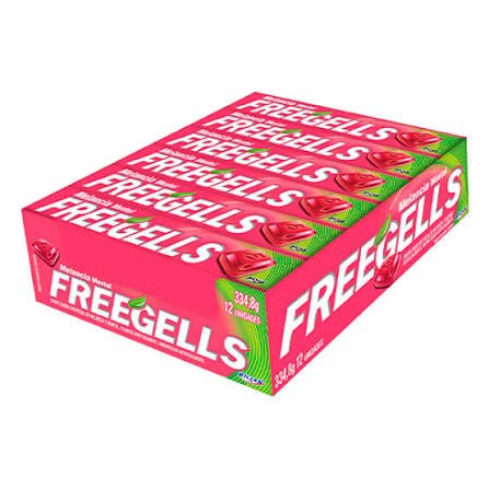 Drops Freegells Melancia com 12 unidades