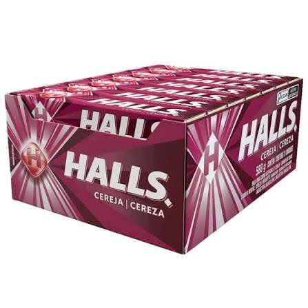 Drops Halls Cherry Cereja com 21 unidades