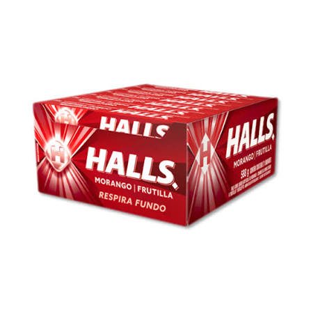Drops Halls Morango com 21 unidades