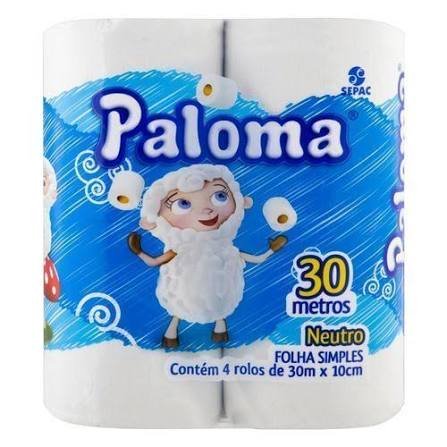 Papel Higiênico Paloma 30 m com 4 unidades