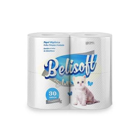Papel Higiênico Beli Silver 30 m com 4 unidades