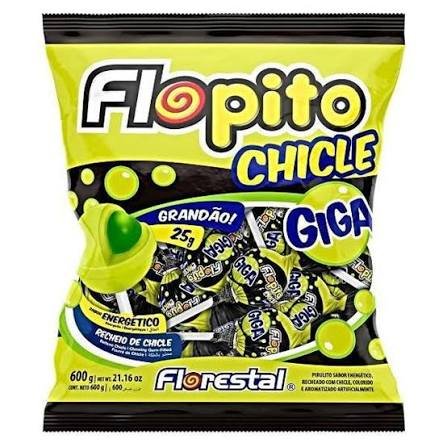 Pirulito Flopito Chicle Giga Energético 600 g
