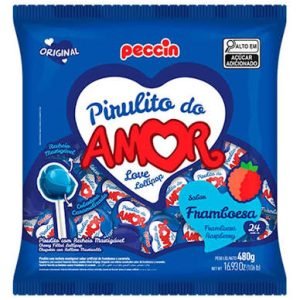 Pirulito Framboesa do Amor com 24 unidades