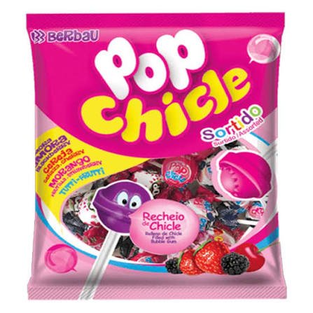 Pirulito Pop Chicle Sortido com 50 unidades