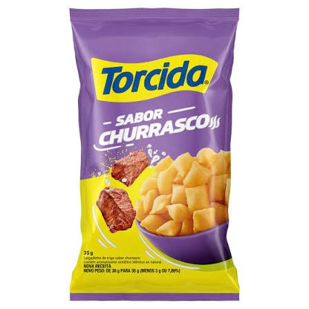 Salgadinho Torcida Churrasco 60 g Caixa com 24 unidades