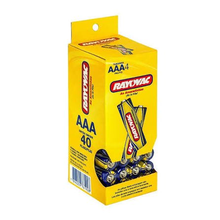 Pilha Rayovac Palito Tubo 40 unidades