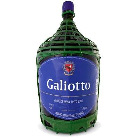 Vinho Galiotto Tinto Seco 4,6 L